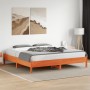 Solid wax brown pine wood bed frame 180x200 cm by vidaXL, Beds and slatted bases - Ref: Foro24-842689, Price: 116,35 €, Disco...