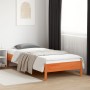 Wax brown solid pine wood bed frame 90x200 cm by vidaXL, Beds and slatted bases - Ref: Foro24-842713, Price: 78,98 €, Discoun...