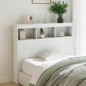 Cabecero de cama con LED blanco 120x17x102 cm de vidaXL, Cabeceros y pies de cama - Ref: Foro24-839189, Precio: 86,44 €, Desc...