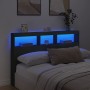 Bed headboard with black LED 160x17x102 cm by vidaXL, Headboards and footboards - Ref: Foro24-839204, Price: 104,37 €, Discou...