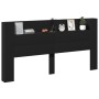 Cabecero de cama con LED negro 200x16,5x103,5 cm de vidaXL, Cabeceros y pies de cama - Ref: Foro24-839267, Precio: 121,67 €, ...