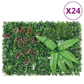   Valla de plantas artificiales 24 uds verde 40x60 cm de vidaXL, Jardín - Ref: Foro24-366649, Precio: 187,42 €, Descuento: %