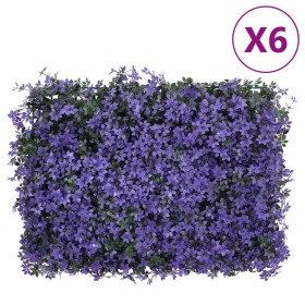   Valla de plantas artificiales 6 uds morado 40x60 cm de vidaXL, Jardín - Ref: Foro24-366642, Precio: 90,99 €, Descuento: %