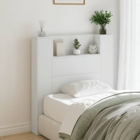 Bed headboard with white LED light 100x16.5x103.5 cm by vidaXL, Headboards and footboards - Ref: Foro24-839231, Price: 89,49 ...