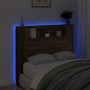 Cabecero de cama con luz LED marrón roble 120x16,5x103,5 cm de vidaXL, Cabeceros y pies de cama - Ref: Foro24-839244, Precio:...