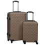 Brown ABS 2-piece hard suitcase set with wheels by vidaXL, Suitcases - Ref: Foro24-92433, Price: 128,27 €, Discount: %