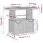 4-teilige Garten-Essgruppe mit schwarzen Kissen aus synthetischem Rattan von vidaXL, Gartensets - Ref: Foro24-3277456, Preis:...