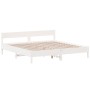 Estructura cama cabecero madera maciza pino blanco 180x200 cm de vidaXL, Camas y somieres - Ref: Foro24-3216213, Precio: 195,...