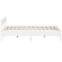 Estructura cama cabecero madera maciza pino blanco 180x200 cm de vidaXL, Camas y somieres - Ref: Foro24-3216213, Precio: 195,...