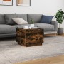 Coffee table with LED lights smoked oak 50x50x40 cm by vidaXL, Coffee table - Ref: Foro24-839872, Price: 58,37 €, Discount: %