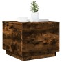 Coffee table with LED lights smoked oak 50x50x40 cm by vidaXL, Coffee table - Ref: Foro24-839872, Price: 58,37 €, Discount: %