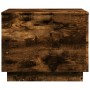 Coffee table with LED lights smoked oak 50x50x40 cm by vidaXL, Coffee table - Ref: Foro24-839872, Price: 58,37 €, Discount: %