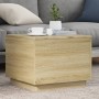 Coffee table with LED lights Sonoma oak 50x50x40 cm by vidaXL, Coffee table - Ref: Foro24-839870, Price: 58,99 €, Discount: %