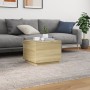 Coffee table with LED lights Sonoma oak 50x50x40 cm by vidaXL, Coffee table - Ref: Foro24-839870, Price: 58,99 €, Discount: %