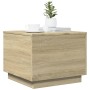 Coffee table with LED lights Sonoma oak 50x50x40 cm by vidaXL, Coffee table - Ref: Foro24-839870, Price: 58,99 €, Discount: %