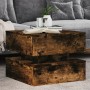 Coffee table with LED lights smoked oak 50x50x40 cm by vidaXL, Coffee table - Ref: Foro24-839858, Price: 77,51 €, Discount: %