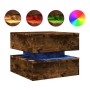 Coffee table with LED lights smoked oak 50x50x40 cm by vidaXL, Coffee table - Ref: Foro24-839858, Price: 77,51 €, Discount: %