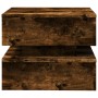 Coffee table with LED lights smoked oak 50x50x40 cm by vidaXL, Coffee table - Ref: Foro24-839858, Price: 77,51 €, Discount: %