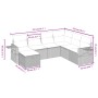 7-teiliges Gartensofa-Set mit braunen PE-Rattan-Kissen von vidaXL, Gartensets - Ref: Foro24-3263839, Preis: 483,58 €, Rabatt: %