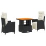 Set comedor de jardín 3 pzas con cojines ratán sintético negro de vidaXL, Conjuntos de jardín - Ref: Foro24-3277435, Precio: ...