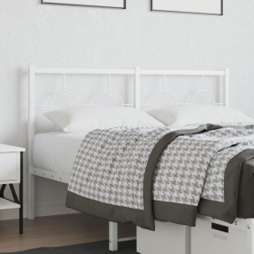 White metal headboard 135 cm by vidaXL, Headboards and footboards - Ref: Foro24-376307, Price: 41,99 €, Discount: %