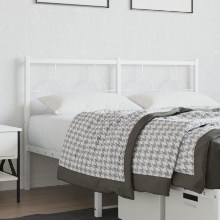 Cabecero de metal blanco 135 cm de vidaXL, Cabeceros y pies de cama - Ref: Foro24-376307, Precio: 41,77 €, Descuento: %