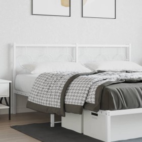 White metal headboard 180 cm by vidaXL, Headboards and footboards - Ref: Foro24-376311, Price: 46,99 €, Discount: %