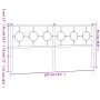 Kopfteil aus weißem Metall, 180 cm von vidaXL, Kopf- und Fußteile - Ref: Foro24-376311, Preis: 46,99 €, Rabatt: %