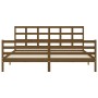 Honey brown solid wood bed frame with headboard by vidaXL, Beds and slatted bases - Ref: Foro24-3194004, Price: 179,12 €, Dis...