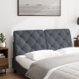 Dark gray velvet padded headboard 140 cm by vidaXL, Headboards and footboards - Ref: Foro24-374728, Price: 67,51 €, Discount: %