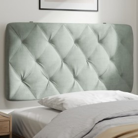 Light gray velvet padded bed headboard 100 cm by vidaXL, Headboards and footboards - Ref: Foro24-374714, Price: 52,99 €, Disc...