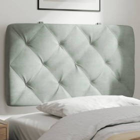 Light gray velvet padded headboard 80 cm by vidaXL, Headboards and footboards - Ref: Foro24-374702, Price: 44,93 €, Discount: %