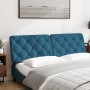 Blue velvet padded headboard 160 cm by vidaXL, Headboards and footboards - Ref: Foro24-374737, Price: 71,31 €, Discount: %