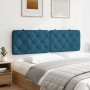 Blue velvet padded headboard 160 cm by vidaXL, Headboards and footboards - Ref: Foro24-374737, Price: 71,31 €, Discount: %