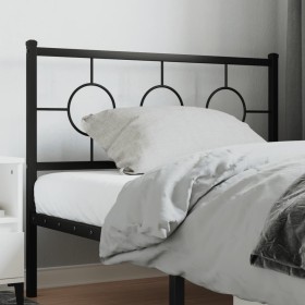 Black metal headboard 107 cm by vidaXL, Headboards and footboards - Ref: Foro24-376256, Price: 43,99 €, Discount: %