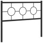 Black metal headboard 107 cm by vidaXL, Headboards and footboards - Ref: Foro24-376256, Price: 44,09 €, Discount: %