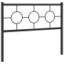 Black metal headboard 107 cm by vidaXL, Headboards and footboards - Ref: Foro24-376256, Price: 44,09 €, Discount: %