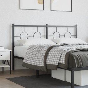 Black metal headboard 160 cm by vidaXL, Headboards and footboards - Ref: Foro24-376261, Price: 53,99 €, Discount: %