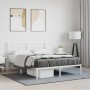 Metal bed frame with white headboard 140x190 cm by vidaXL, Beds and slatted bases - Ref: Foro24-376275, Price: 103,48 €, Disc...