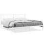 Estructura de cama de metal con cabecero blanco 183x213 cm de vidaXL, Camas y somieres - Ref: Foro24-376280, Precio: 115,68 €...