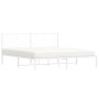 Estructura de cama de metal con cabecero blanco 183x213 cm de vidaXL, Camas y somieres - Ref: Foro24-376280, Precio: 115,68 €...