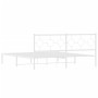 Estructura de cama de metal con cabecero blanco 183x213 cm de vidaXL, Camas y somieres - Ref: Foro24-376280, Precio: 115,68 €...