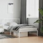 Estructura cama metal con cabecero y pie cama blanca 107x203 cm de vidaXL, Camas y somieres - Ref: Foro24-376289, Precio: 85,...