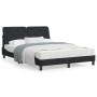 Estructura de cama con luces LED terciopelo negro 140x190 cm de vidaXL, Camas y somieres - Ref: Foro24-3213851, Precio: 210,4...