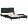 Black velvet bed frame with LED lights 140x190 cm by vidaXL, Beds and slatted bases - Ref: Foro24-3213851, Price: 210,46 €, D...