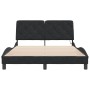 Black velvet bed frame with LED lights 140x190 cm by vidaXL, Beds and slatted bases - Ref: Foro24-3213851, Price: 210,46 €, D...