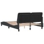 Estructura de cama con luces LED terciopelo negro 140x190 cm de vidaXL, Camas y somieres - Ref: Foro24-3213851, Precio: 206,6...