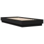 Estructura de cama madera de ingeniería negra 100x200 cm de vidaXL, Camas y somieres - Ref: Foro24-839596, Precio: 97,73 €, D...