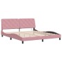 Estructura de cama con luces LED terciopelo rosa 180x200 cm de vidaXL, Camas y somieres - Ref: Foro24-3213872, Precio: 253,99...