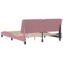 Estructura de cama con luces LED terciopelo rosa 160x200 cm de vidaXL, Camas y somieres - Ref: Foro24-3213866, Precio: 261,90...